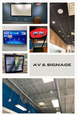 AV & SIGNAGE work done by us.