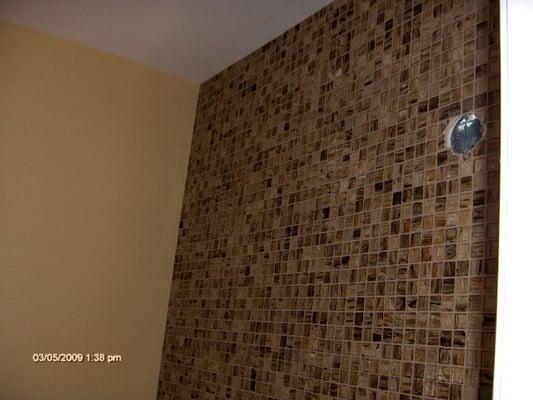 Glass tile work