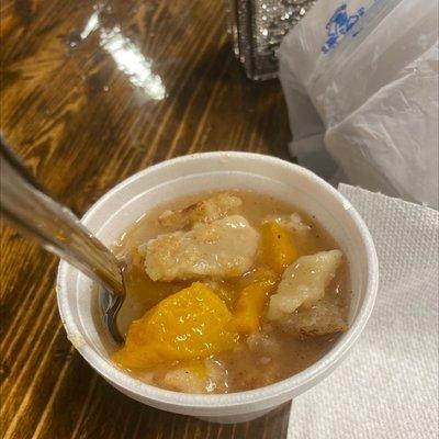 Peach Cobbler (you can also get ice cream)