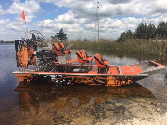 Custom airboats for our customers on there airboat tour in the Everglades Fort Lauderdale.