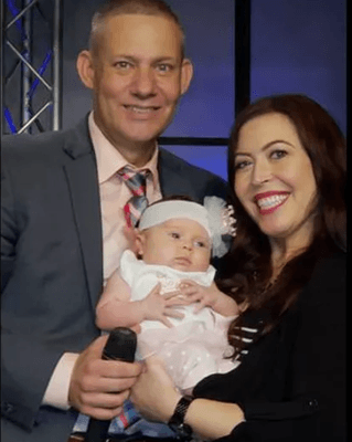 Pastor Gus Korkotselos, his wife Sheila and their daughter Grace.