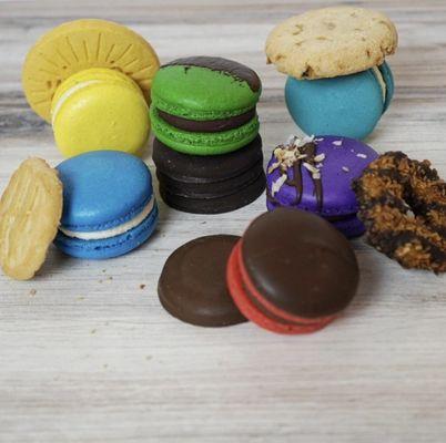 Girl Scout Cookie inspired macarons