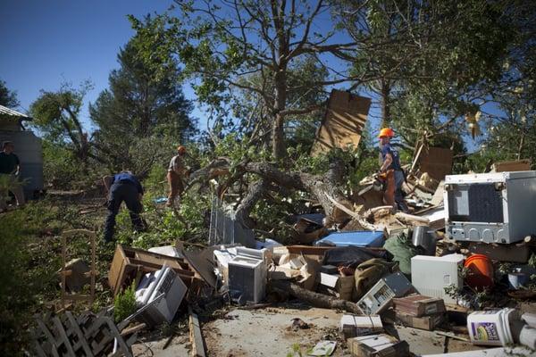 Disaster relief deployment to Ben Wheeler TX in May 2011