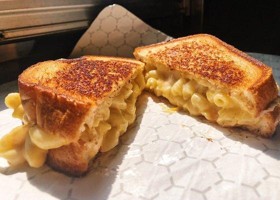 Grilled cheese with Mac and cheese. Only $1 extra