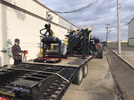 Another shipment loaded to stock a new gym!