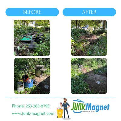 Trash, appliance and roof material removed! Call us at 253-363-8795 to carry away your junk. At Junk Magnet we magnetize positive results.