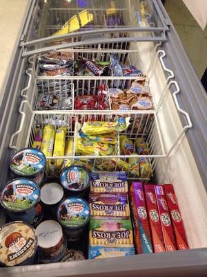 Ice cream, frozen pizza, frozen foods etc.