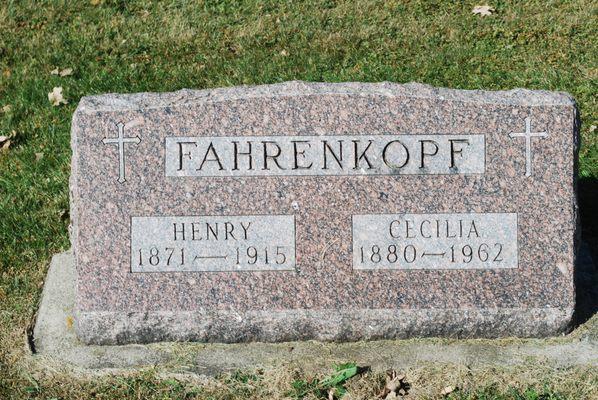 Heinrich "Henry" Fahrenkopf and Cecilia (nee Fuchs) Fahrenkopf, my great grandparents