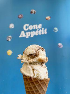 Apple pie single flavor in a cone