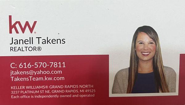 Janell Takens - Keller Williams Realty