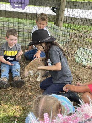 Holding bunnies