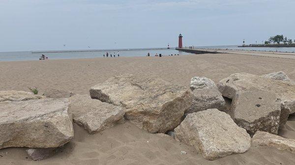 Tranquil afternoon along Lake Michigan