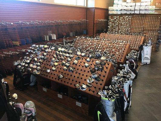 The best part of our store! We have a large selection of used clubs! We have clubs here for any budget!