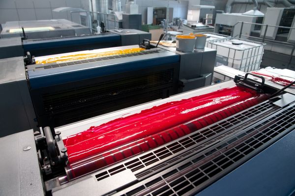 Our offset full color press can turn around your large print jobs quickly and beautifully!