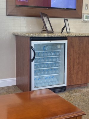 Cooler of water in the waiting area