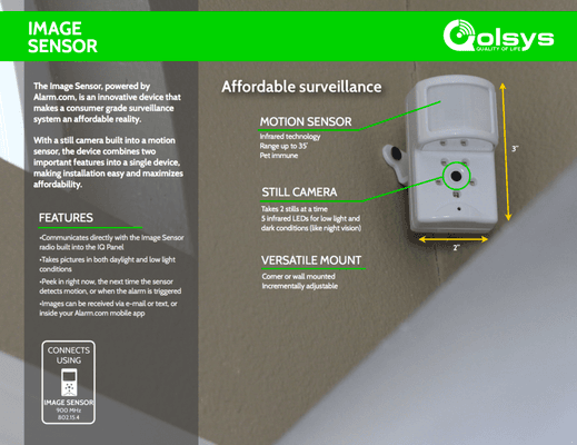 Image sensor makes your alarm system Smarter