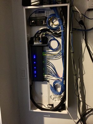 My clients data panel with newly installed gigabit data switch