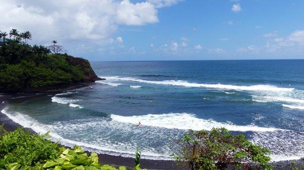 Good local surf spot: Honoli'i Beach - Consistent waves