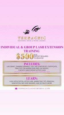 Lash Training Available