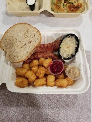 Kielbasa and tots