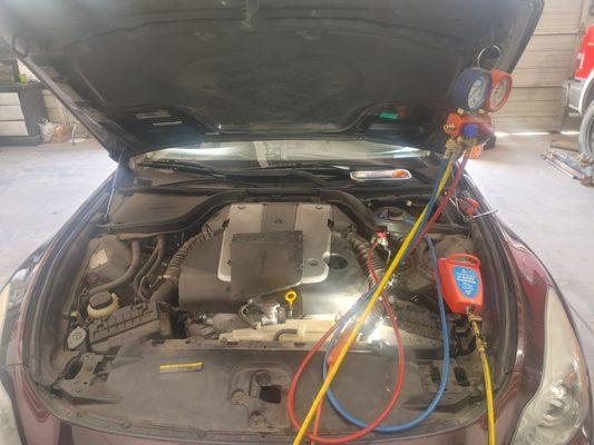 2010 Infiniti G37 AC line repair and Service