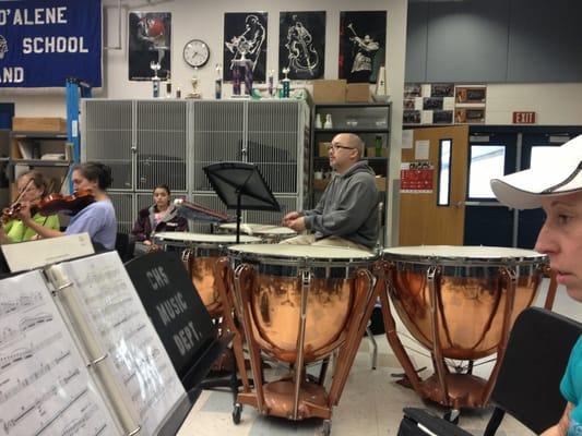 Rehearsal for Coeur d'Alene Symphony's spring concert