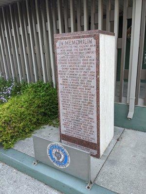 Napa post 113 of the American Legion Vietnam Memorial.