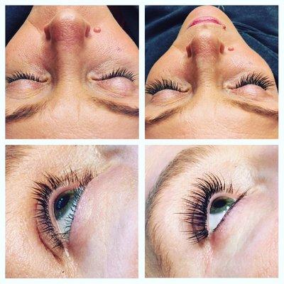 Eyelash Extensions Before and After by Mirabella Studio