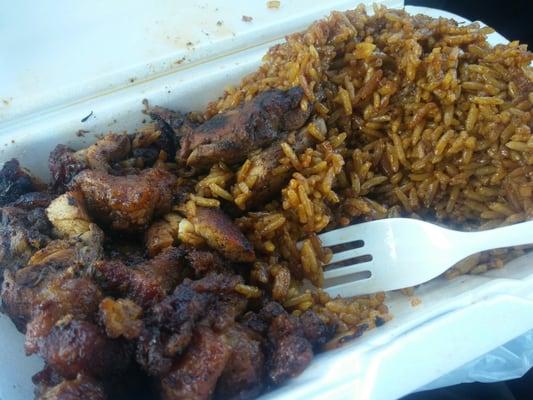 Bourbon Blacken Chicken and Spicey Chicken w/Spicey Rice