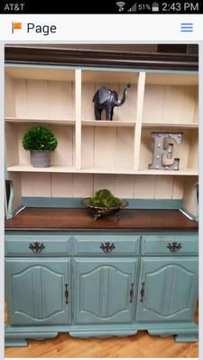 Recycled out dated maple hutch.