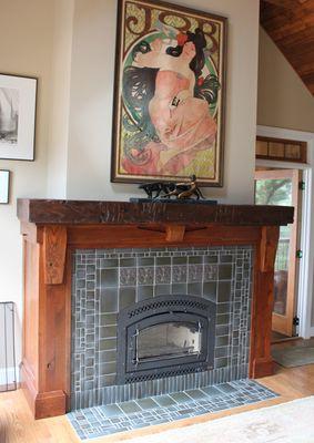 Salvaged Oak Mantle