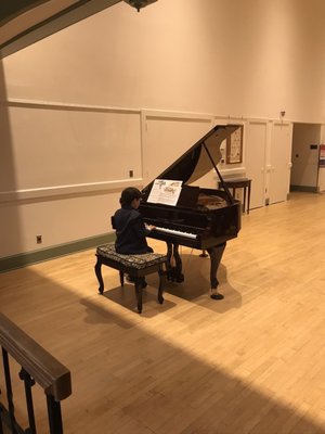 Student playing at the Annual Recital- October 2019