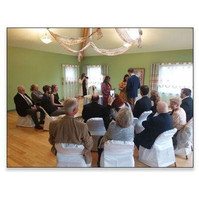 A wedding in the Ceremony room.