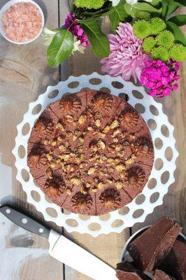 Chocolate cake with candied Oregon hazelnuts