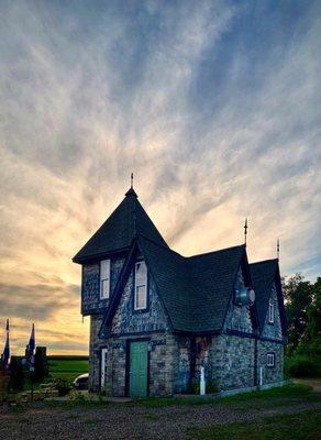 The house at dusk!