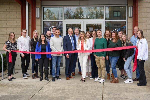 Evergreen Home Loans Bellingham ribbon cutting ceremony.