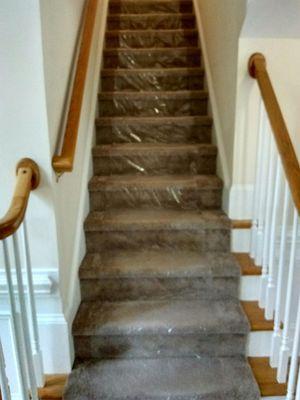 Professional carpet stair  protection