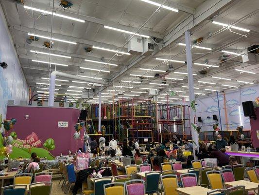 Tables and the play area