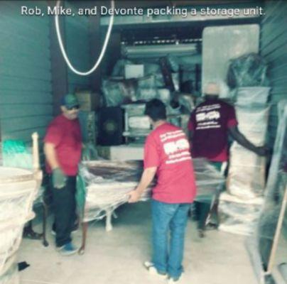 Rob devonte and Mike packing a storage