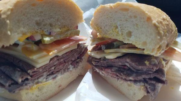 Thursday special the smoked Roast Beef & Swiss.   Photo Credit by #BigDaddyLaBray