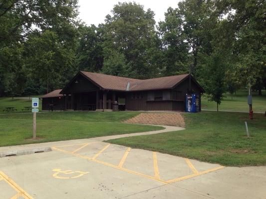 Shelter with in door restrooms