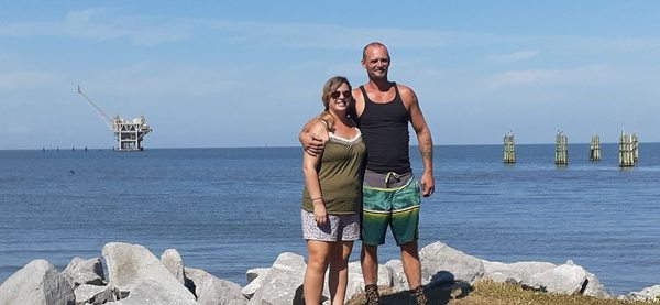 Pic of my wife and i at fort morgan