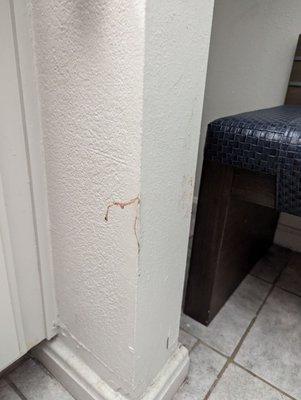 Blood on the wall