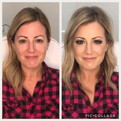 Before and After - Bridesmaid Makeup