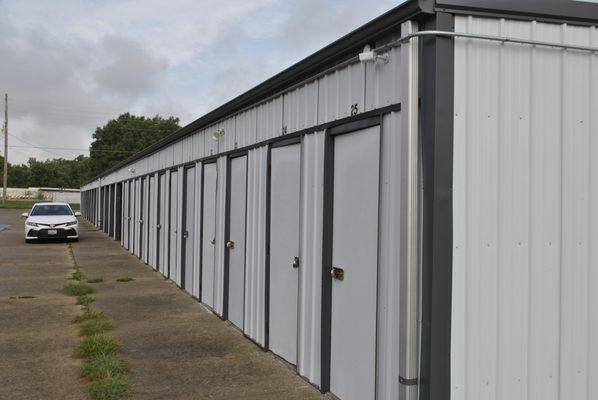 Driveway slopes away from the building so no water can run into the units!