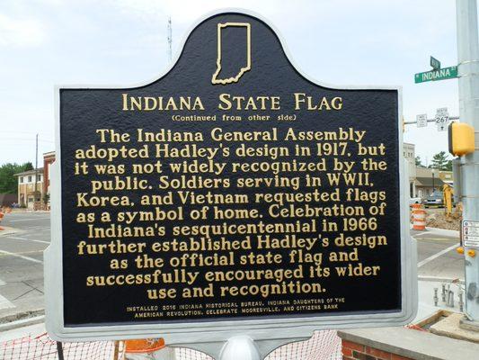 Indiana State Flag plaque