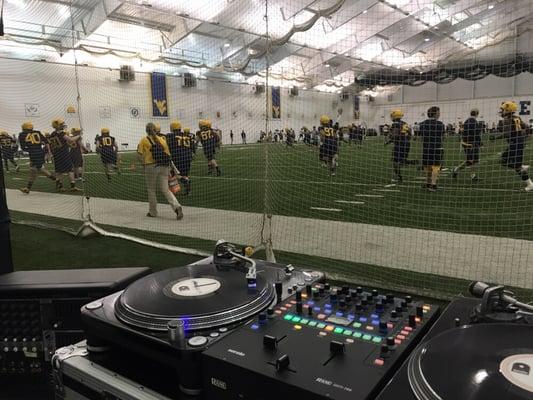 DJ Dollar at WVU Football Spring Practices