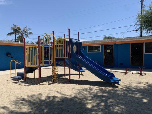 playground area will be adding more give it a month and I'll post more pics of the new playground equipment . Won't be disappointed