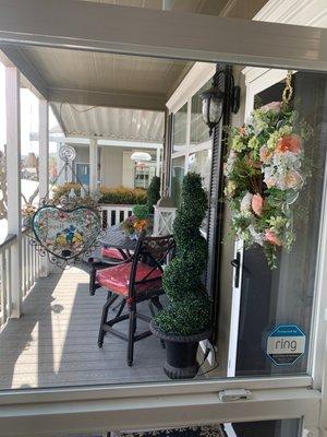 Sparking Clean porch and windows!