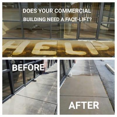 Clean commercial Sidewalks make your business stand out!